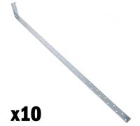 AB Tools Horizontal H/duty Restraint Strap 1000mm Length 100mm Bend Galvanised 10Pk