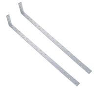 AB Tools Horizontal H/duty Restraint Strap 800mm Length 100mm Bend Galvanised 2Pk