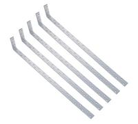 AB Tools Horizontal H/duty Restraint Strap 800mm Length 100mm Bend Galvanised 5Pk