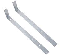 AB Tools Horizontal H/duty X Restraint Strap 600mm Length 100mm Bend Galvanised 2Pk
