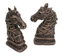 AB Tools Horse Head Bust Bookends Ornament Figurine Cast Iron Book Ends Stand Holder