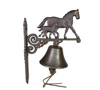 AB Tools Horse / Mare & Foal Bell Farm Cast Iron Sign Plaque Door Wall Stable House Porch