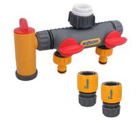 AB Tools Hozelock 3 Way Tap Multi Hose Pipe Connector Watering Garden Yard & Fittings