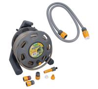 AB Tools Hozelock Compact Reel 15M Garden Hose Pipe & 1.5M Tap Connector Watering