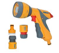 AB Tools Hozelock Multi Spray Plus Garden Hose Pipe Water Gun 6 Functions & Fittings