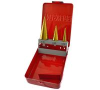 AB Tools Hss Titanium Coated Step Drills / Cone Cutter / Drill Bits 3Pc 4mm To 30mm