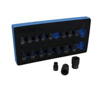 AB Tools Impacted Female Torx / E Sockets E5 - E24 3/8" And 1/2" Drive 17Pc By U S Pro