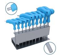 AB Tools Imperial Af Sae Allen Allan Hex T Bar T Handle Set 10Pcs 3/32" - 3/8" In Rack