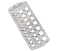 AB Tools Imperial Fractional Drill Size Gauge 1/16"-1/2" Measure Hole Guide Stainless Steel