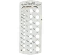 AB Tools Imperial Fractional Drill Size Gauge 1/16"-1/2" Tap Hole Guide Stainless Steel