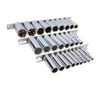 AB Tools Imperial Sae Af 1/4" 3/8" & 1/2" Drive Deep Sockets 3/16" - 1" 28Pc 6 Sided