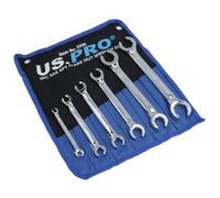 AB Tools Imperial Sae Af Flare Nut Pipe Wrench Spanner 1/4" - 1" 6Pc 12 Sizes Bergen