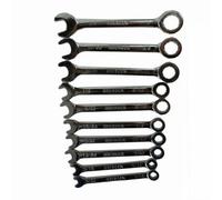 AB Tools Imperial Sae Af Mini Combination Ring Spanner Set 3/16" - 7/16" 10Pc Set