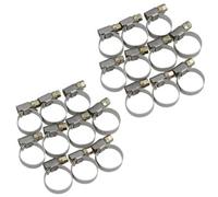 AB Tools Jubilee Hose Pipe Clamps Clips Air Water Fuel Gas 20Pc Stainless Steel 12 - 22mm