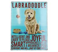 AB Tools Labradoodle Dog Sign Plaque Metal Tin House Garden Home Wall Door Hanging