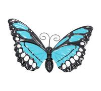 AB Tools Large 3D Blue Metal Butterfly Garden/home Wall Art Ornament 8X24X36Cm