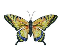 AB Tools Large Metal Yellow Butterfly Wall Art Garden/Home Ornament 24X 37CM