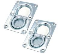 AB Tools Large Recessed Flush Fit Tie Downs Cargo Lashing Eye Rings Anchor Trailers 2Pk