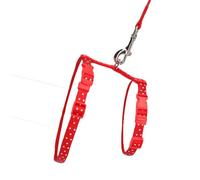 AB Tools Large Red Rabbit Poka Dot Harness & Lead (Neck19-30/chest25-41Cm)