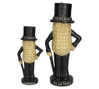 AB Tools Large & Small Mr. Peanut Money Box Bank Jar Planters Mascot Cast Iron Statue