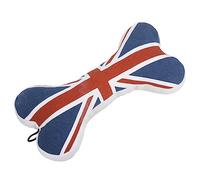AB Tools Large Sylish Union Jack Bone Canvas Dog Puppy Toy With Squeak Gift -(30cm L)
