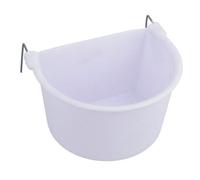 AB Tools Large White Plastic Bird Feeder Primary Bird Food/water Cage Dish 11.5Cm