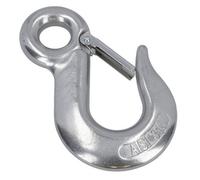 AB Tools Lifting Eye Slip Hook With Safety Latch 316 Stainless Steel For 3/8In Chain 1Pc