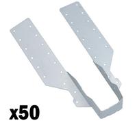AB Tools Light Duty Timber Wood Joist Hanger 47mm Galvanised Loft Beam Holder 50Pk