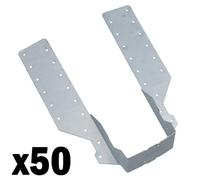 AB Tools Light Duty Timber Wood Joist Hanger 75mm Galvanised Loft Beam Holder 50Pk