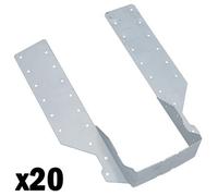 AB Tools Light Duty Timber Wood Joist Hanger 91mm Galvanised Loft Beam Holder 20Pk