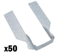 AB Tools Light Duty Timber Wood Joist Hanger 91mm Galvanised Loft Beam Holder 50Pk
