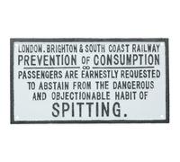 AB Tools London & Brighton Railway Spitting Cast Iron Sign Plaque Wall Fence Gate Post