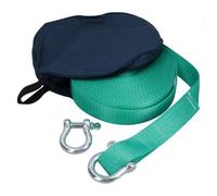 AB Tools Long 20M Recovery Strap Tow Rope & Two Shackles 8T Storage Bag 4X4 Off Road