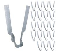 AB Tools Long Leg Joist Hanger Or I-Beam Fastener Fixing Support Galv 75mm Wide 20Pc