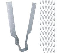AB Tools Long Leg Joist Hanger Or I-Beam Fastener Fixing Support Galv 75mm Wide 50Pc