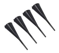 AB Tools Long Neck Necked Plastic Funnel Spout 460mm (18In.) Long For Fuel Oil Liquids 4Pc