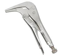 AB Tools Long Nose Locking Pliers Mole Grips With 90 Degree Angled Head 10 Inch 1Pc