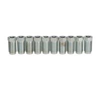 AB Tools Long Steel Male Brake Pipe Union Fittings 1/2" X 20 Unf For 1/4" Brake Pipe 10Pc