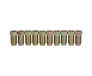 AB Tools Long Steel Male Brake Pipe Union Fittings M10 x 1mm for 3/16” Brake Pipe 10pc