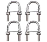 AB Tools M10 40mm X 82mm U-Bolt / N-Bolt Stainless Steel Marine Grade Boat Trailer 4 Pack