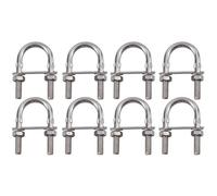 AB Tools M10 40mm X 82mm U-Bolt / N-Bolt Stainless Steel Marine Grade Boat Trailer 8 Pack
