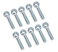 AB Tools M10 50mm Eye Bolt 10 Pack Zinc Plated Threaded Rings Din444 Catenary Wire