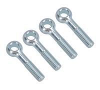 AB Tools M10 50mm Eye Bolt 4 Pack Zinc Plated Threaded Rings Din444 Catenary Wire