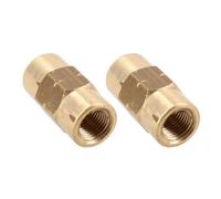 AB Tools M10 X 1mm Brass Inline Brake Pipe Fitting Joiner Connector For 3/16" Pipe 2Pc