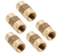 AB Tools M10 X 1mm Brass Inline Brake Pipe Fitting Joiner Connector For 3/16" Pipe 5Pc
