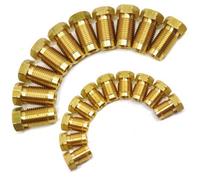 AB Tools M10 X 1mm Short Male And Female Brass Brake Pipe Fittings For 3/16" Pipe 20Pc