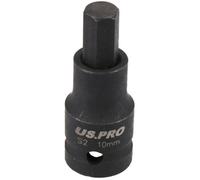 AB Tools M10 X 55mm 1/2" Drive Short Impact Impacted Allen Hex Key Socket