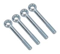 AB Tools M12 100mm Eye Bolt 4 Pack Zinc Plated Threaded Rings Din444 Catenary Wire