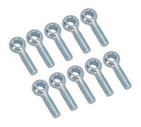 AB Tools M12 50mm Eye Bolt 10 Pack Zinc Plated Threaded Rings Din444 Catenary Wire