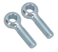 AB Tools M12 50mm Eye Bolt 2 Pack Zinc Plated Threaded Rings Din444 Catenary Wire